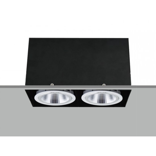 TE FH2830 2x20W Trim-less Square Recessed LED Downlight