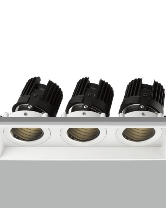 TE VN4048 3x10W Triple Adjustable Tilt Angle Square Recessed LED Downlight