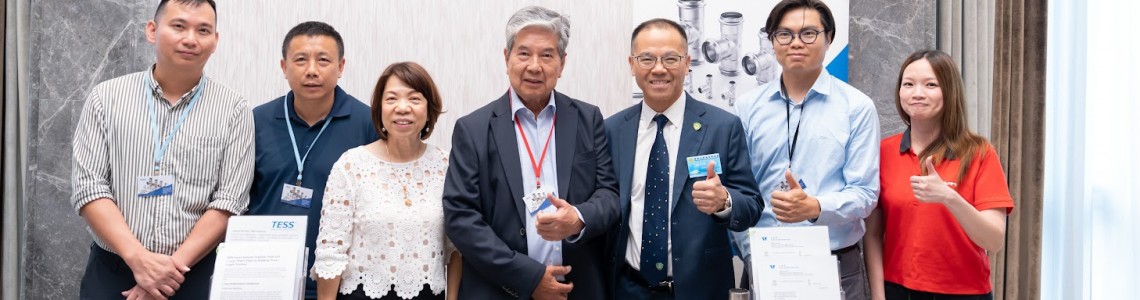 TESS Stainless Steel Pipes and Fittings are introduced in the exhibition held in conjunction with the 69th Annual Dinner of HKPSWTA.